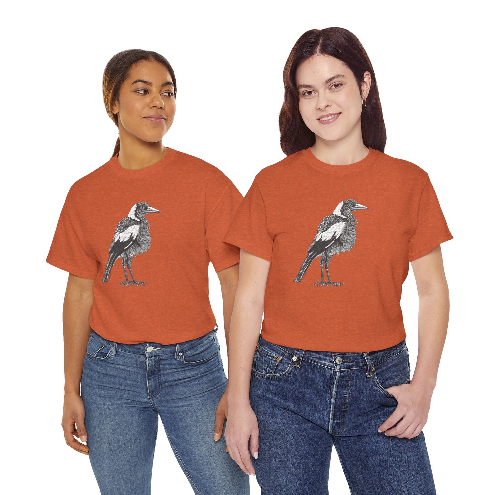 Australian Magpie Adult Unisex Cotton T-Shirt - Image 22