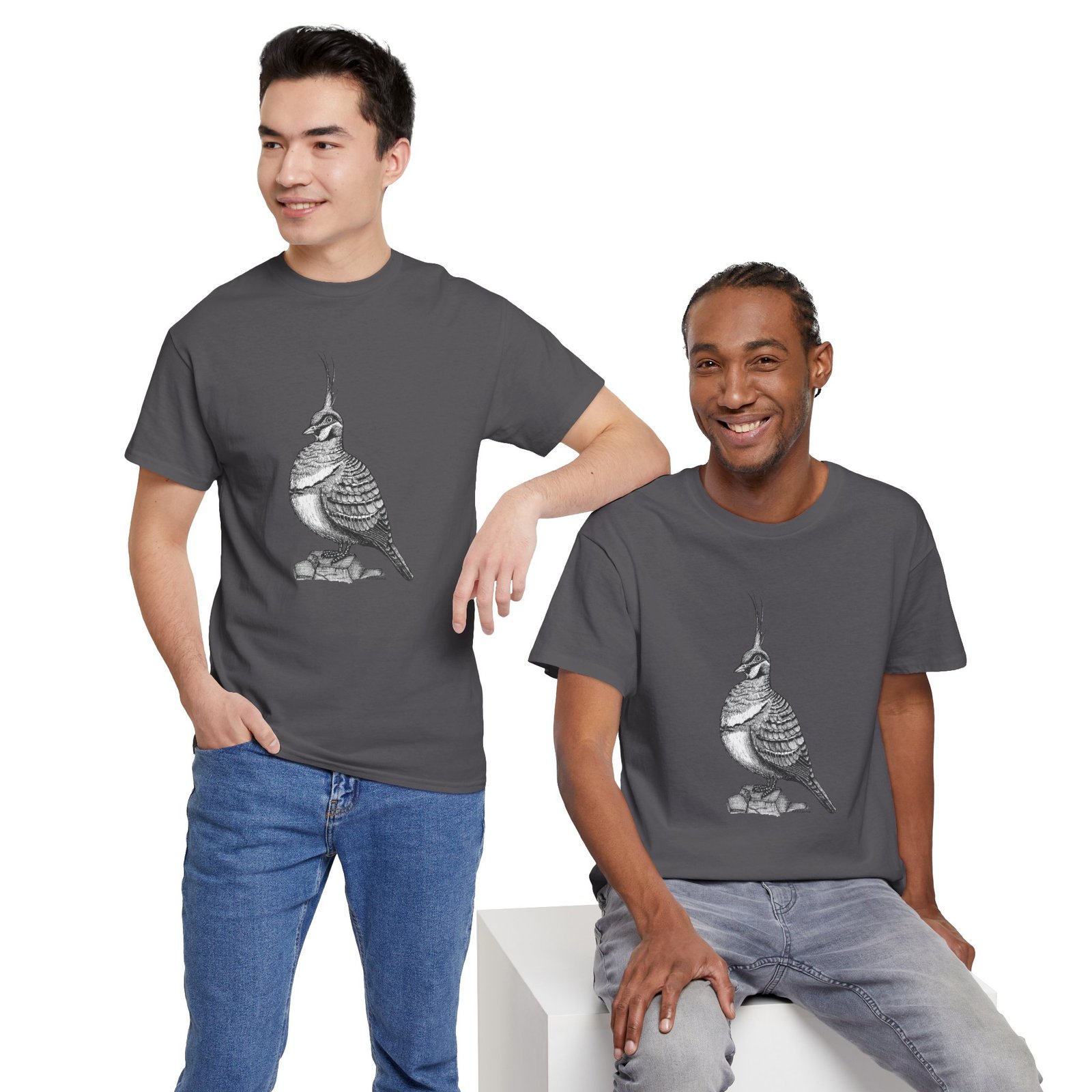 Spinifex Pigeon Adult Unisex Cotton T-Shirt - Image 10