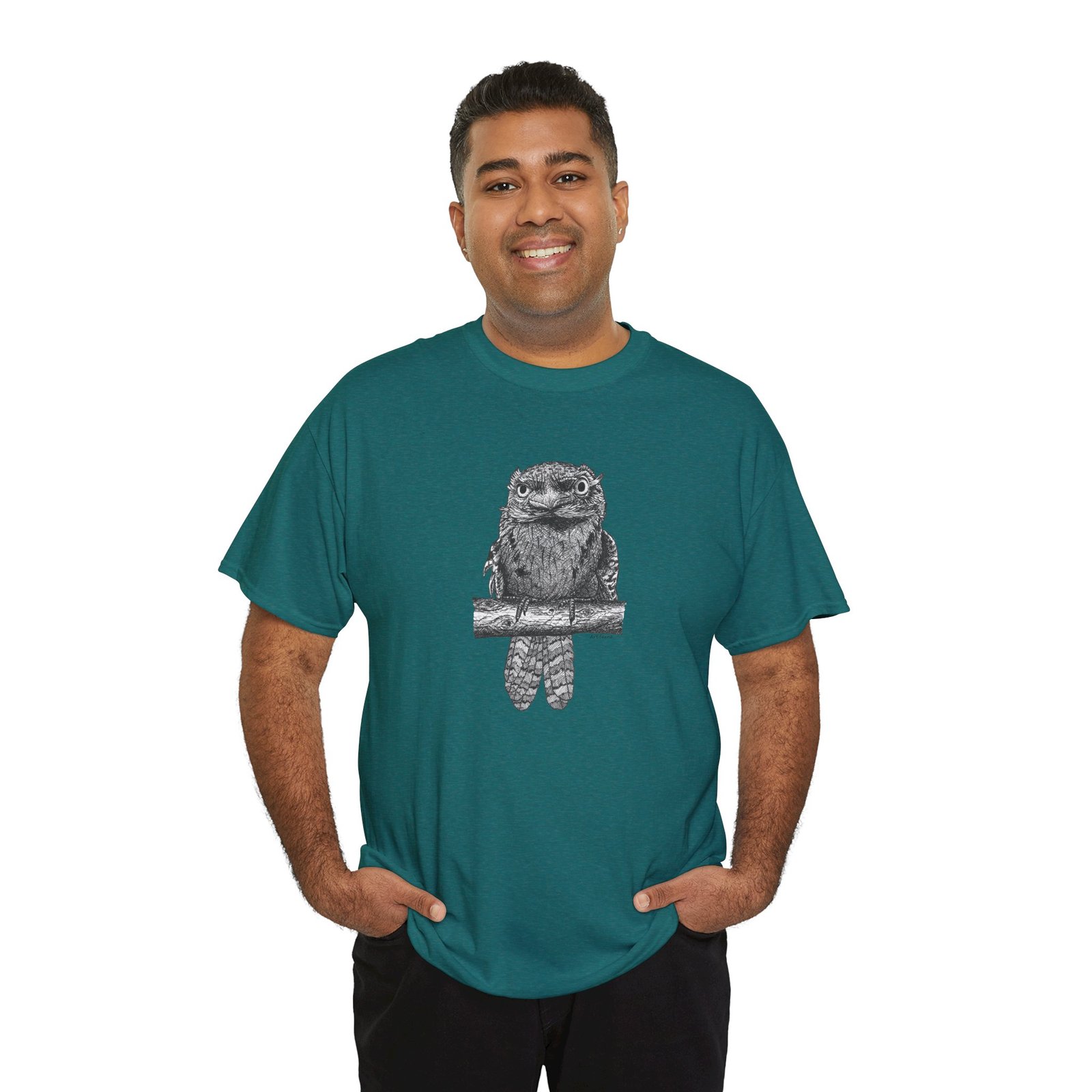 Tawny Frog Mouth Adult Unisex Cotton T-Shirt - Image 24