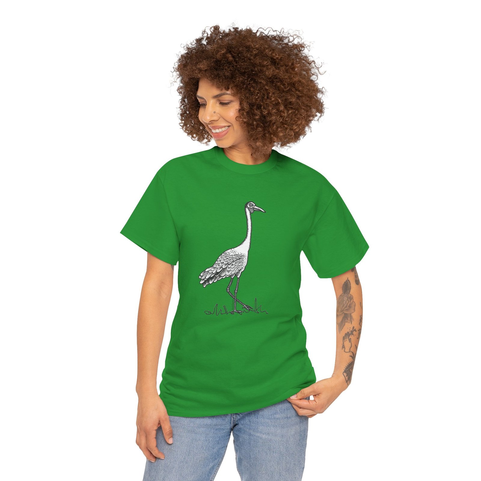 Brolga Adult Unisex Cotton T-Shirt - Image 16