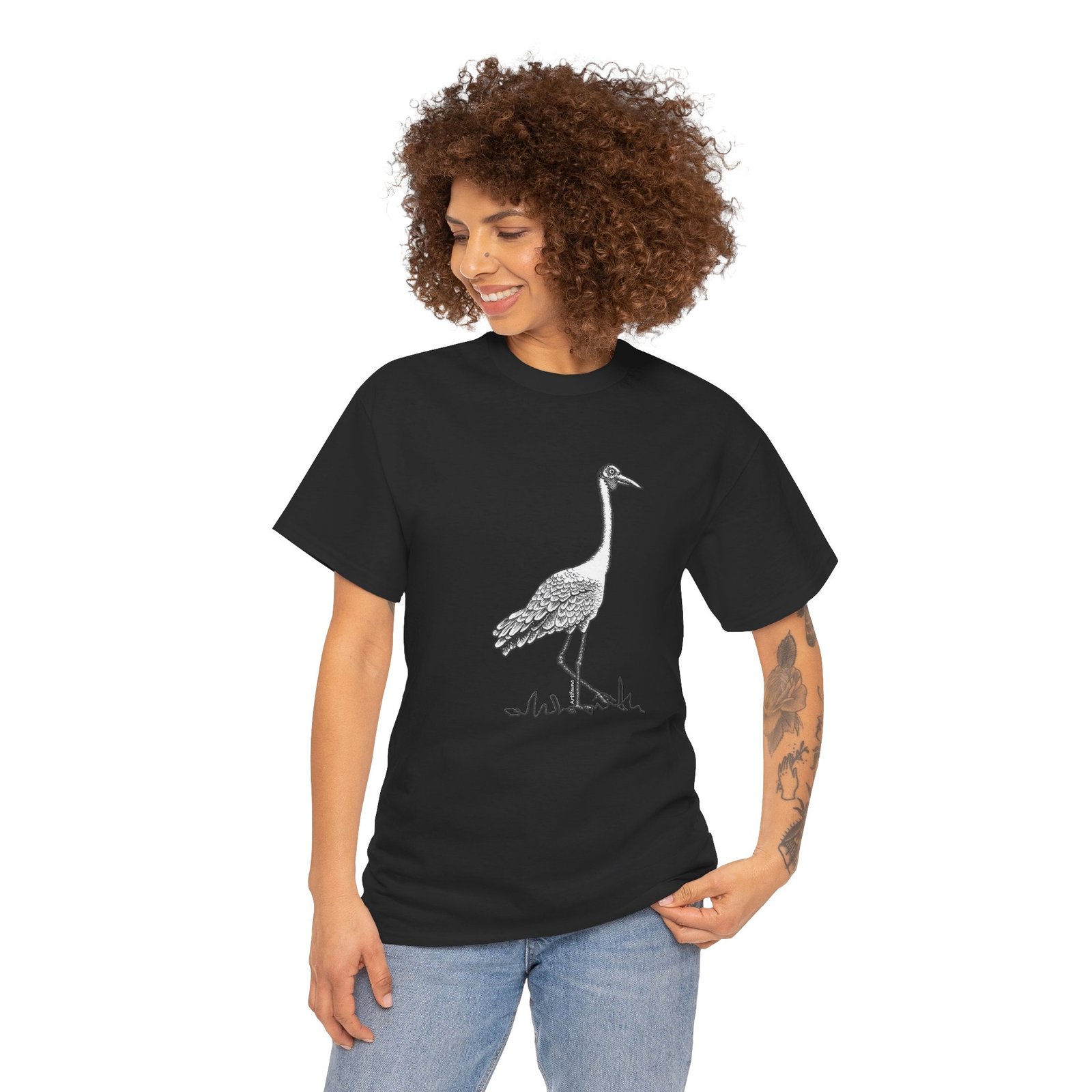 Brolga Adult Unisex Cotton T-Shirt - Image 23