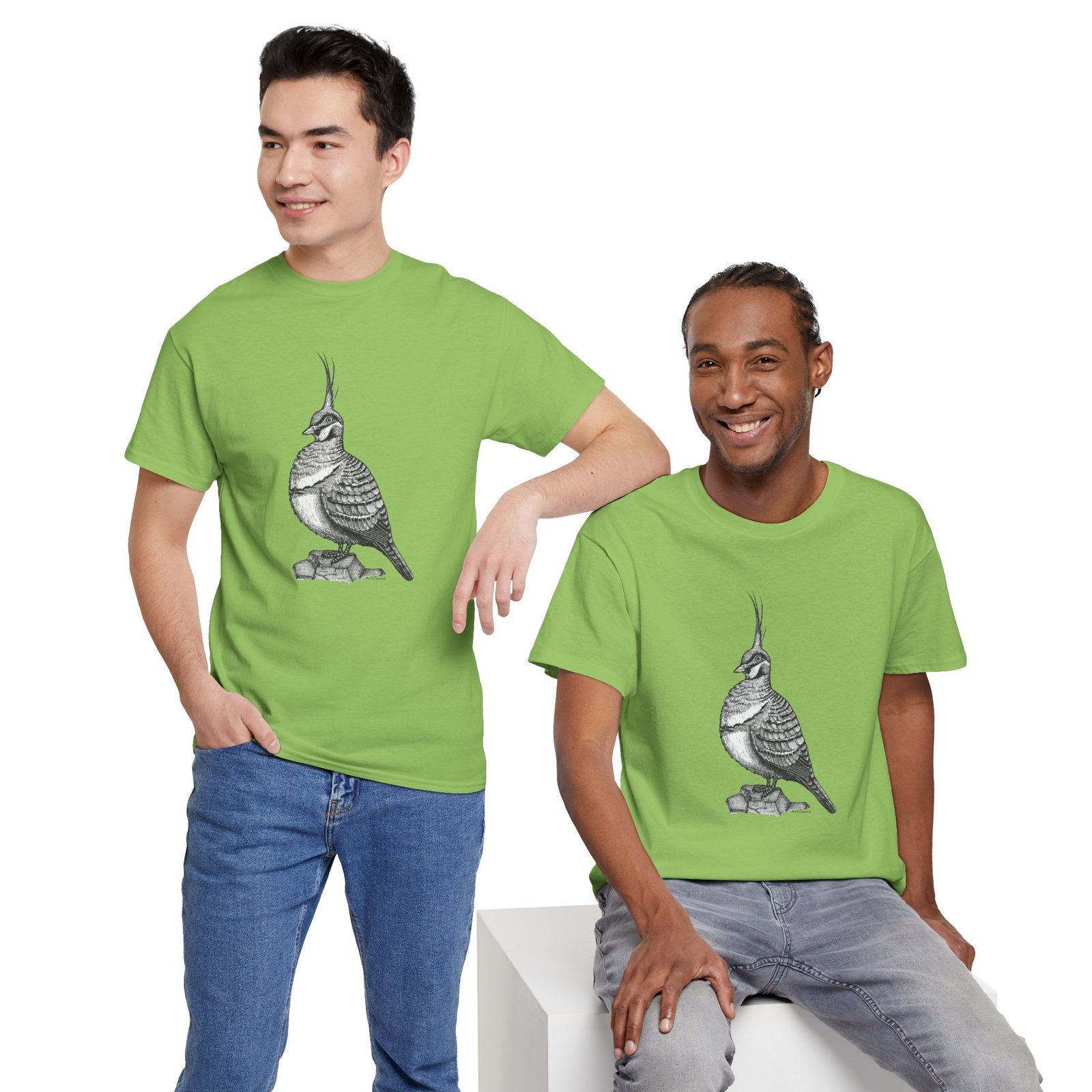 Spinifex Pigeon Adult Unisex Cotton T-Shirt - Image 23