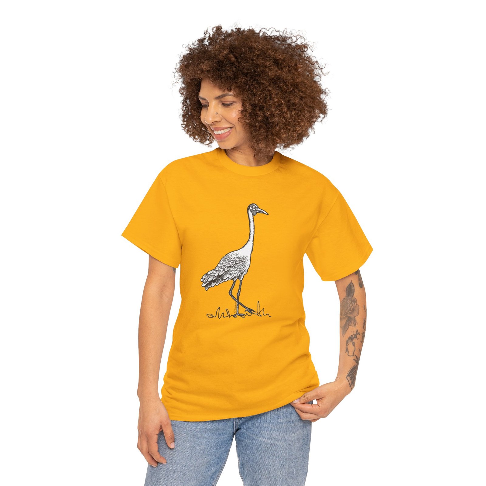 Brolga Adult Unisex Cotton T-Shirt - Image 24