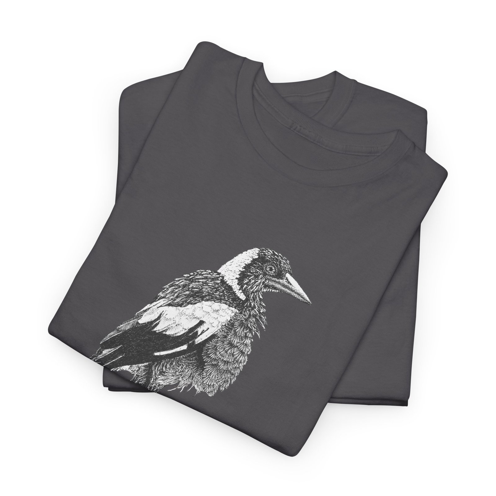 Australian Magpie Adult Unisex Cotton T-Shirt - Image 4