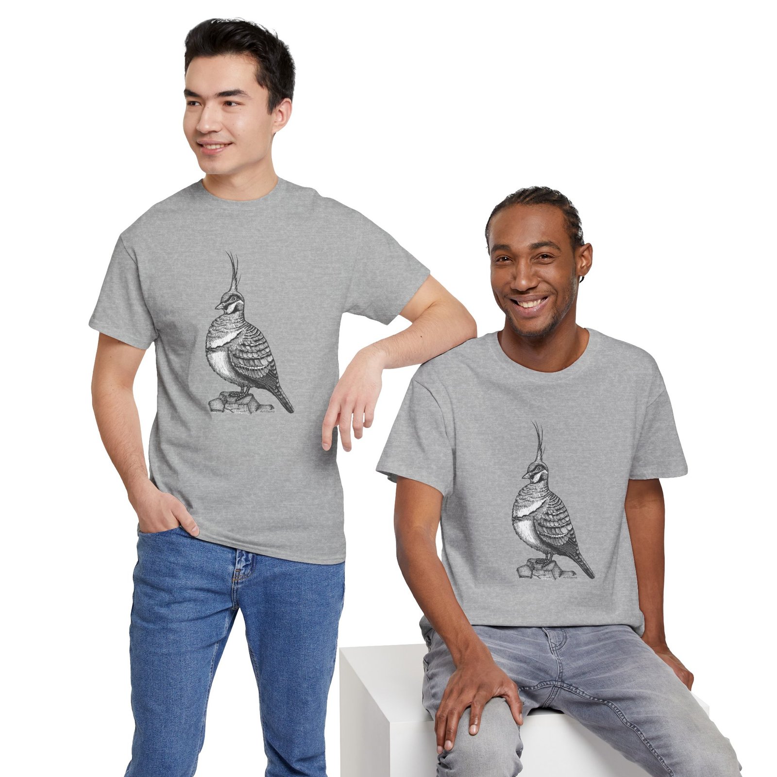Spinifex Pigeon Adult Unisex Cotton T-Shirt - Image 19