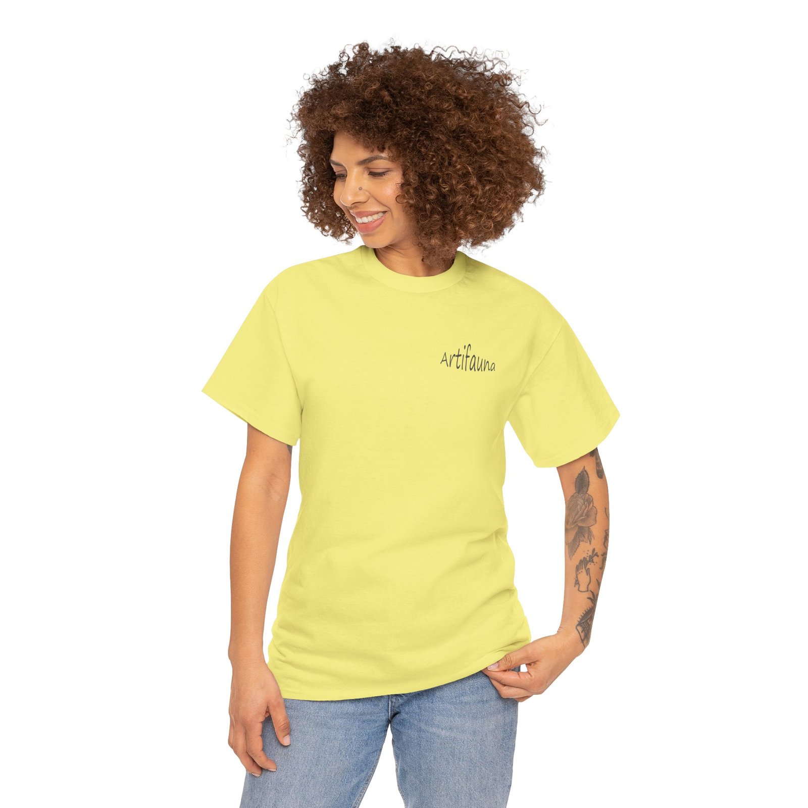 Yellow Tail Black Cockatoo on Back Adult Unisex Cotton T-Shirt - Image 7