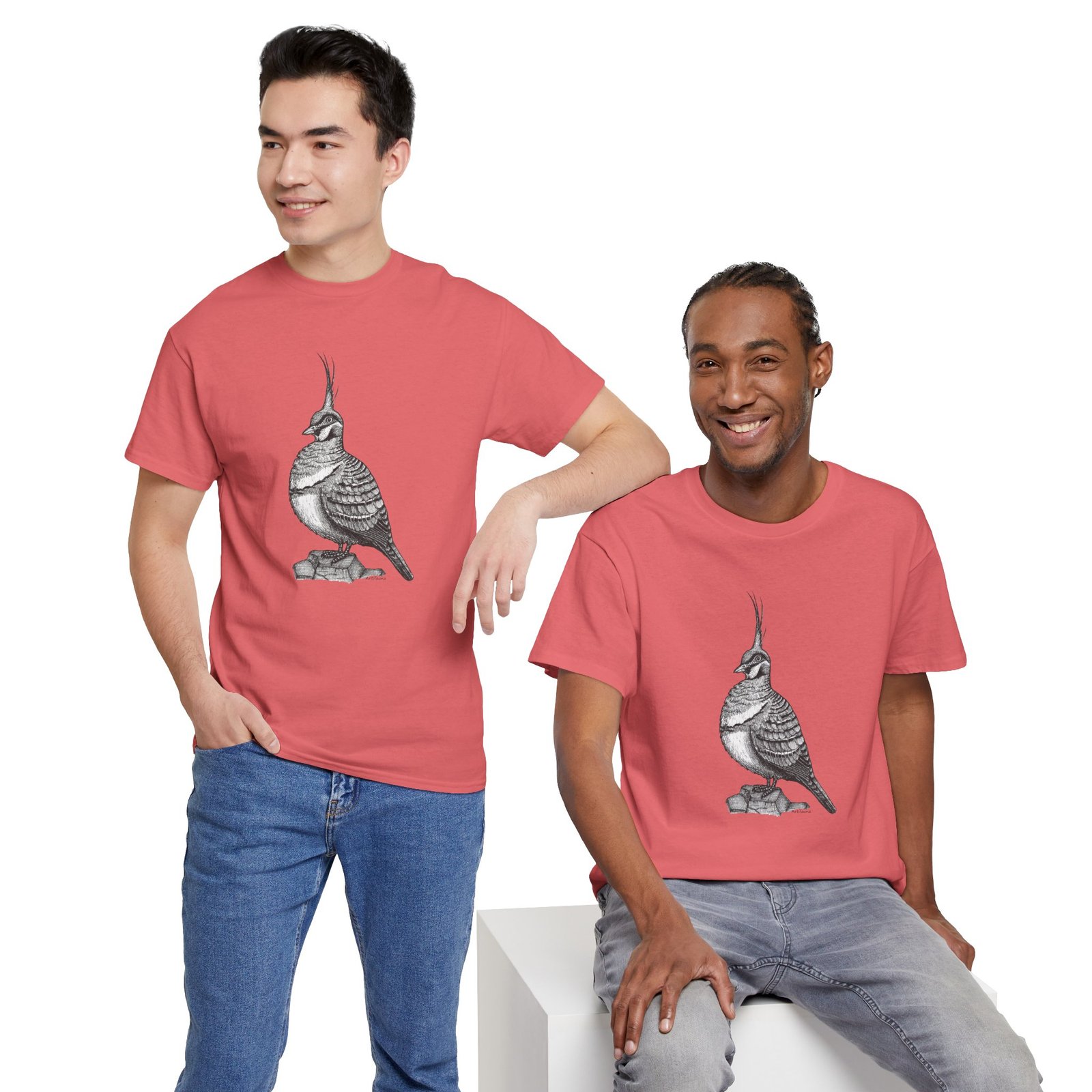 Spinifex Pigeon Adult Unisex Cotton T-Shirt - Image 11