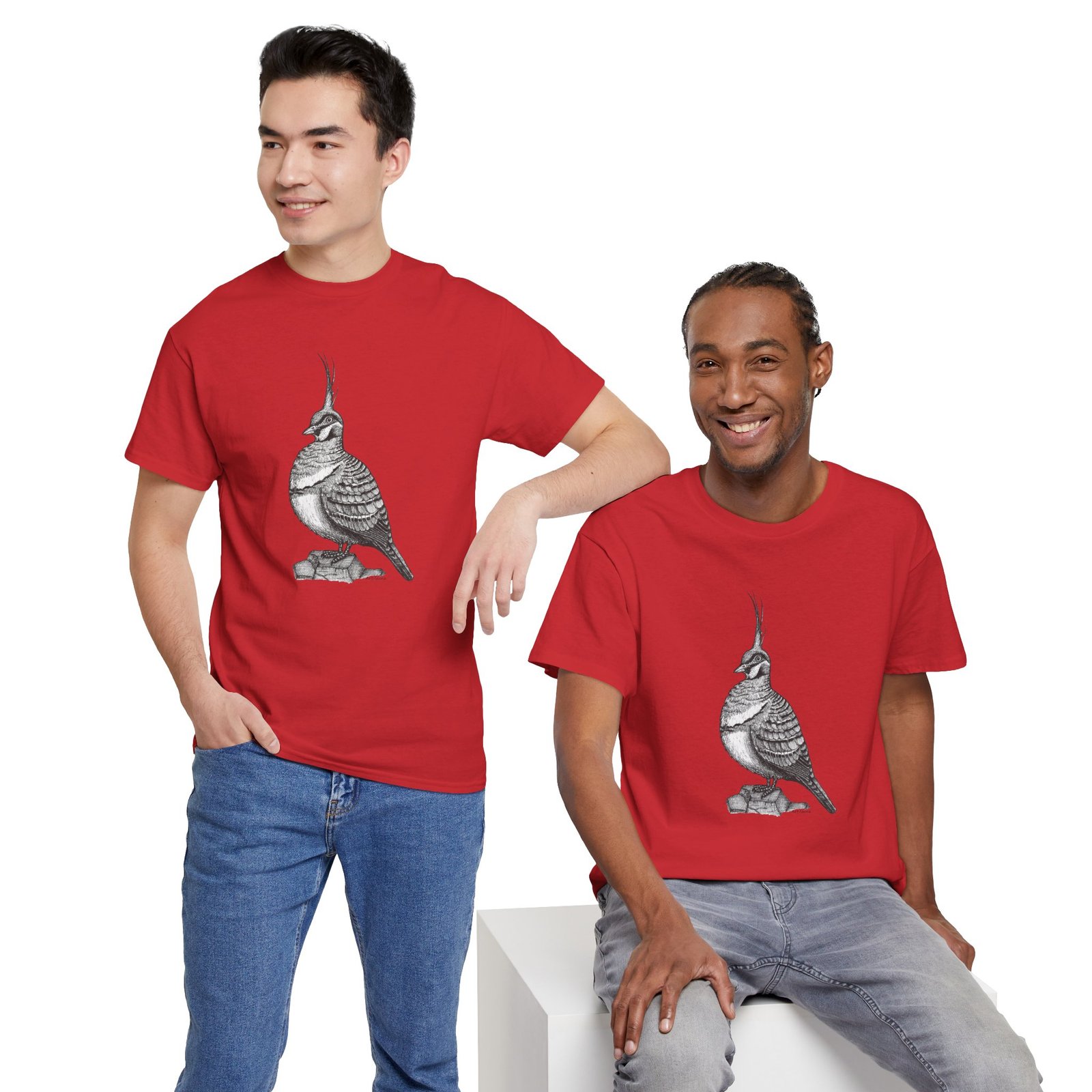 Spinifex Pigeon Adult Unisex Cotton T-Shirt - Image 17