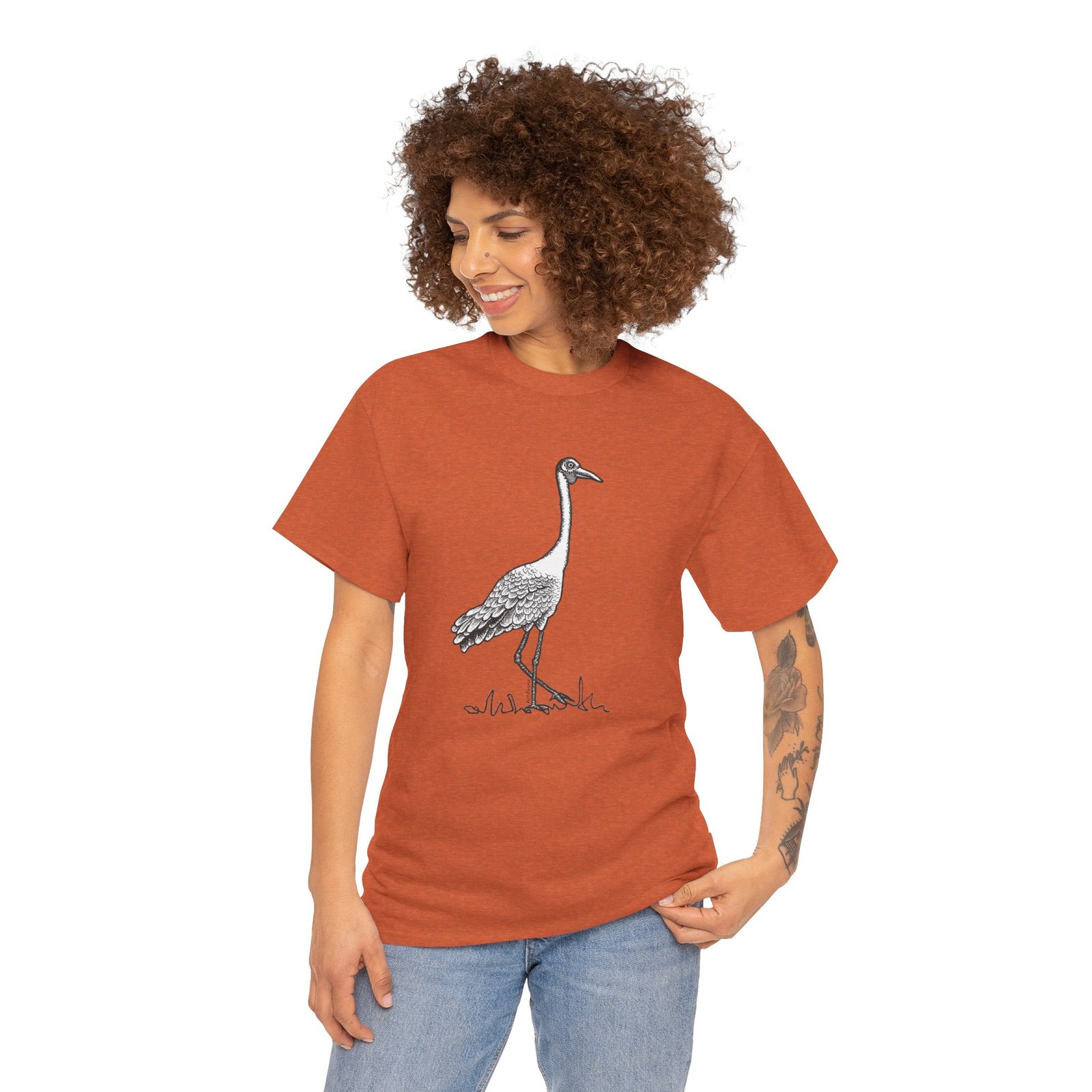 Brolga Adult Unisex Cotton T-Shirt - Image 11